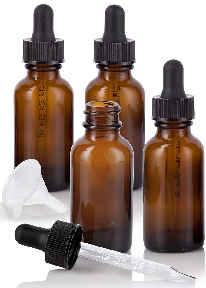 피펫과 눈금 스케일 호박 유리 화장품 용기체 0.7 온스 30 밀리람베르트 적하관 보틀 3