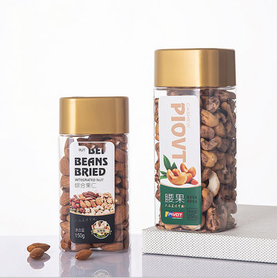 2.4in 케케묵은 투명 플라스틱 저장은 250g 마른 열매 휴식 음식 방습을 진동시킵니다