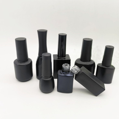 10ml Black Nail Polish Bottle Gel 7.6*3,2cm With Screw Cap