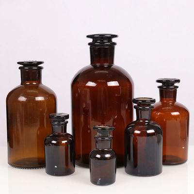 Antitear 8OZ Amber Reagent Bottle ISO Glass