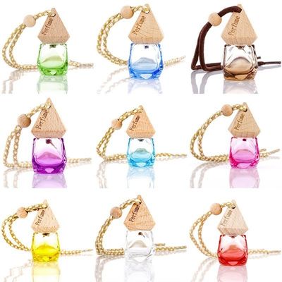 Essential Oil Diffuser Aromatherapy Air Freshener Colorful Glass Empty Car Perfume Bottle