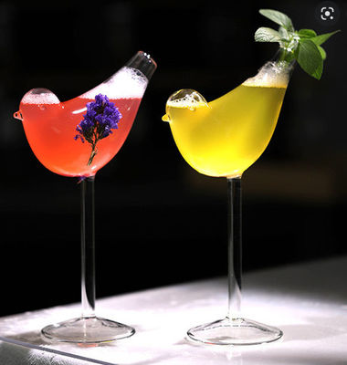 Good price 유일한 투명한 새 모양 쥬스 음료수 칵테일 글라스는 바 상점을 위해 201-300ml을 병에 담습니다 온라인으로