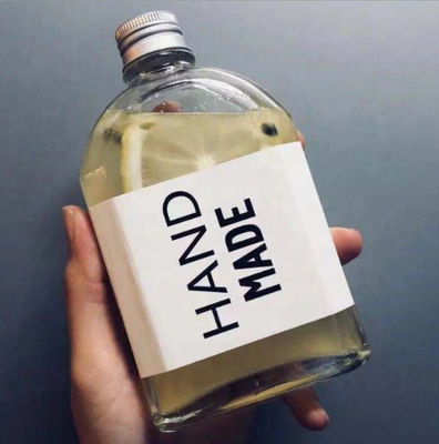 Good price 베버아그 주스 와인 평평한 유리 물병 12.3 온스 17.7*8.6cm 온라인으로