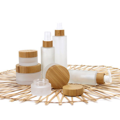 Good price 글라스 화장품 용기체 대나무 화장용 패키징하는 대나무 Lid 크림 화장용 병 온라인으로